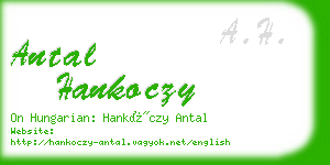 antal hankoczy business card